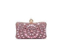 CORIOS Strass Clutch für Damen Shiny Abendtasche Diamant Clutch Tasche Kette Schultertasche Elegante Umhängetasche Klein Tasche für Hochzeit Bankett-Party Abschlussball Rosa