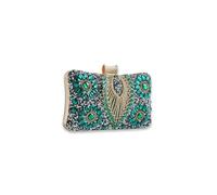 CORIOS Strass Clutch für Damen Shiny Abendtasche Diamant Clutch Tasche Kette Schultertasche Klein Tasche Elegante Umhängetasche für Abschlussball Hochzeit Bankett-Party Grün