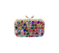 CORIOS Strass Clutch für Damen Shiny Abendtasche Diamant Clutch Tasche Klein Tasche Kette Schultertasche Elegante Umhängetasche für Bankett-Party Abschlussball Hochzeit Mehrfarbig