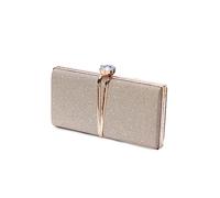 CORIOS Strass Clutch für Damen Shiny Pailletten Abendtasche Diamant Clutch Tasche Klein Tasche Elegante Umhängetasche Kette Schultertasche für Hochzeit Bankett-Party Abschlussball Gold