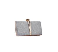CORIOS Strass Clutch für Damen Shiny Pailletten Abendtasche Diamant Clutch Tasche Klein Tasche Elegante Umhängetasche Kette Schultertasche für Hochzeit Bankett-Party Abschlussball Silber
