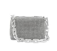 CORIOS Strasssteine Abendtasche für Frauen Strass Clutch Tasche Bling Diamant Handtasche Klein Tasche Elegante Schultertasche Damen Kette Umhängetasche für Hochzeit Bankett-Party Abschlussball Schwarz