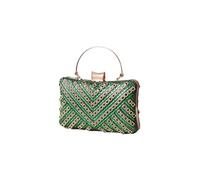 CORIOS Strasssteine Abendtasche für Frauen Strass Clutch Tasche Damen Klein Tasche Diamant Handtasche Elegante Schultertasche Bling Umhängetasche für Hochzeit Abschlussball Grün