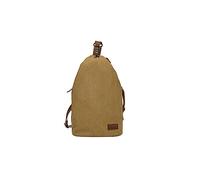 CORIOS Unisex Brusttasche Sling Rucksack Herren Damen Canvas Schultertasche Leicht Crossbody Umhängetasche Sporttasche Beiläufig Chest Bag Crossover Daypack für Reise Wandern Laufen Klettern Khaki