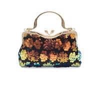 CORIOS Vintage 1920s Pailletten Abendtasche Damen Samt Clutch Tasche Elegante Diamant Schultertasche Hochzeit Brautbörse Handtasche Strass Portemonnaie Tasche Kette Umhängetasche Schwarz Gefärbt A
