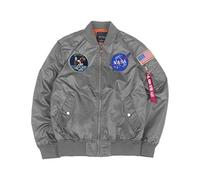 Coriresha Apollo NASA Patches Slim Fit Bomberjacken Windbreaker - grau - X-Groß