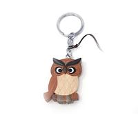 Cornelißen Euleanhänger aus Holz, Schlüsselanhänger, Holzschlüsselanhänger, Tier, Braun, Kinder ab 3 Jahren, Unisex-Kinder, Unisex, Braun