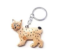 Schlüsselanhänger aus Holz - Luchs
