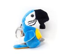 Cornelißen Plüsch Schlüsselanhänger - Blauer Ara Papagei