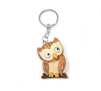 Cornelißen Schlüsselanhänger aus Holz - Eule (Braun)