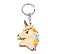 Cornelißen Schlüsselanhänger Einhorn, aus Holz und Metall, Einhörner, Rucksackanhänger