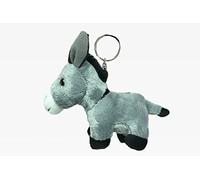 Cornelissen Schlüsselanhänger Esel aus Plüsch, grau, 12 x 10 cm, Tier Tiere