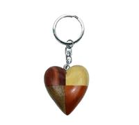 Cornelißen Schlüsselanhänger Herz aus Holz und Metall, Herzen Liebe Love