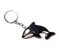 Cornelißen Schlüsselanhänger Orca, aus Holz und Metall, Schwertwal Wassertier Meerestier