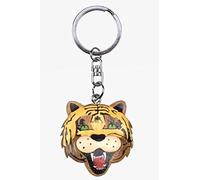 Cornelissen Schlüsselanhänger Tigerkopf aus Holz und Metall, Tiger Raubkatze Tier Tiere