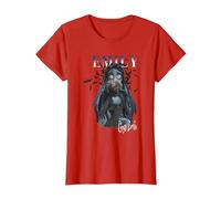 Corpse Bride Emily Halloween T-Shirt, Damen, Rot, 3XL