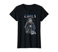 Corpse Bride Emily Halloween T-Shirt, Damen, Schwarz, XS