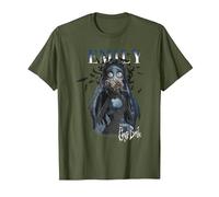 Corpse Bride Emily Halloween T-Shirt, Herren, Olivgrün, M