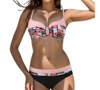 Corsage Damen brüste Bench Damen Bikini für mollige Frauen Tankinis für bauchweg Badeanzug Cup e Bikini Hose bauchweg Back Set one Shoulder Badeanzug Slips Baumwolle Biki