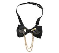 COSDREAMER Steampunk Fliege Herren Schwarz Steampunk Herren Steampunk Accessoires Steampunk Fliege Steampunk Schmuck, Schwarz, One size