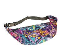 cosey - Bauchtasche Damen und Herren, stylische Hüfttasche, Gürteltasche für Reise, Sport & Outdoor - Design Paisley