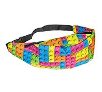 cosey - Bauchtasche Damen und Herren, stylische Hüfttasche, Gürteltasche für Reise, Sport & Outdoor - Design Bausteine