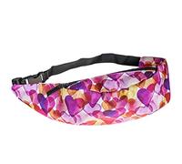 cosey - Bauchtasche Damen und Herren, stylische Hüfttasche, Gürteltasche für Reise, Sport & Outdoor - Design Bunte Herzen