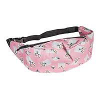 cosey - Bauchtasche Damen und Herren, stylische Hüfttasche, Gürteltasche für Reise, Sport & Outdoor - Design Lama Pink