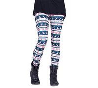 cosey - Bedruckte Bunte Leggins (Einheitsgröße) Verschiedene Leggings Designs, Christmas, Einheitsgröße