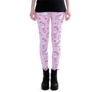 cosey - Bedruckte Bunte Leggins (Einheitsgröße) Verschiedene Leggings Designs, Einhörner Pink, Einheitsgröße