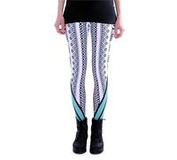 cosey - Bedruckte Bunte Leggins (Einheitsgröße) Verschiedene Leggings Designs, Mandala Stripes, Einheitsgröße