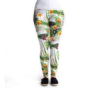 cosey - Bunte Bedruckte Blumen-Leggings (Einheitsgröße) - Design Caribic