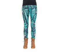 cosey - Bunte Bedruckte Blumen-Leggings (Einheitsgröße) - Design Tropen Comic