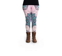 cosey - Bunte Bedruckte Mandala-Leggings (Einheitsgröße) - Design Mandala Blume