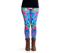 cosey - Bunte Bedruckte Motiv-Leggings (Einheitsgröße) - Design Kaleidoskop