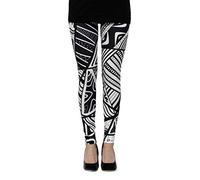 cosey - Bunte Bedruckte Motiv-Leggings (Einheitsgröße) - Design Zentangel