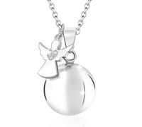 Cosie Lily Schwangerschaft Engel Rufer Halskette, 110cm Lang 925 Sterling Silber mit Sphärisch Anhänger Kette, Geschenke für zukünftige Mutter, Freundin, Schwester