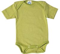 Cosilana Baby Kurzarm-Body aus Bio Wolle / Seide Größe: 74/80, uni grün 74/80