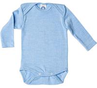 Cosilana Baby-Body, langarm (Größe: 62/68 / Qualität: Baumwolle-Wolle/Seide / Farbe: 06 blau meliert)