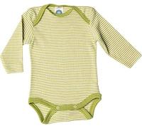 Cosilana Baby Body langarm, in versch. Größen und Farben 74/80 Grün geringelt