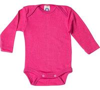 Cosilana Baby Langarm-Body aus Bio Wolle / Seide Größe: 74/80, uni pep-pink 74/80