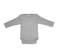 Cosilana Baby-Body Langarm Bio Baumwolle kbT Wolle Seide Grau Meliert 98/104