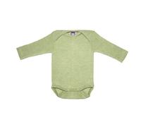 Cosilana Baby-Body Langarm Bio Baumwolle kbT Wolle Seide Gruen Meliert 86/92