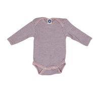 Cosilana Baby-Body Langarm Bio Baumwolle kbT Wolle Seide Pink Pflaume Natur 98/104