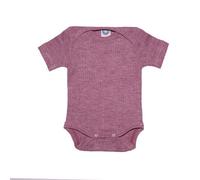 Cosilana, Baby Body Langarm, KBA Baumwolle, kbT Wolle, Seide (Weinrot Meliert, 50-56)