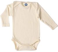 Cosilana Baby Langarm-Body aus Bio Wolle / Seide Größe: 50/56, uni natur 50/56