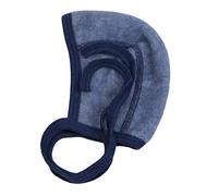 Cosilana Baby Fleece-Häubchen kbT Wolle Bio Baumwolle (Marine Melange, 50/56)