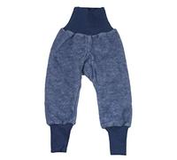 Cosilana Baby Fleece-Hose mit Bund kbT Wolle Bio Baumwolle (Marine Melange, 86/92)