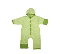 Cosilana Baby Fleece Overall kbT Schurwolle Bio Baumwolle Lindgrün-Melange 74/80