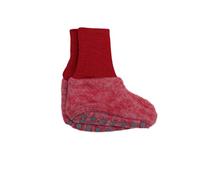 Cosilana, Baby Fleece Schühchen, 60% Wolle kbT und 40% Baumwolle KBA (ab 15-16 mit Noppen) (17-18, Rot-Melange)